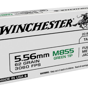 Winchester 5.56 62gr M855 Ammunition 20 Rounds