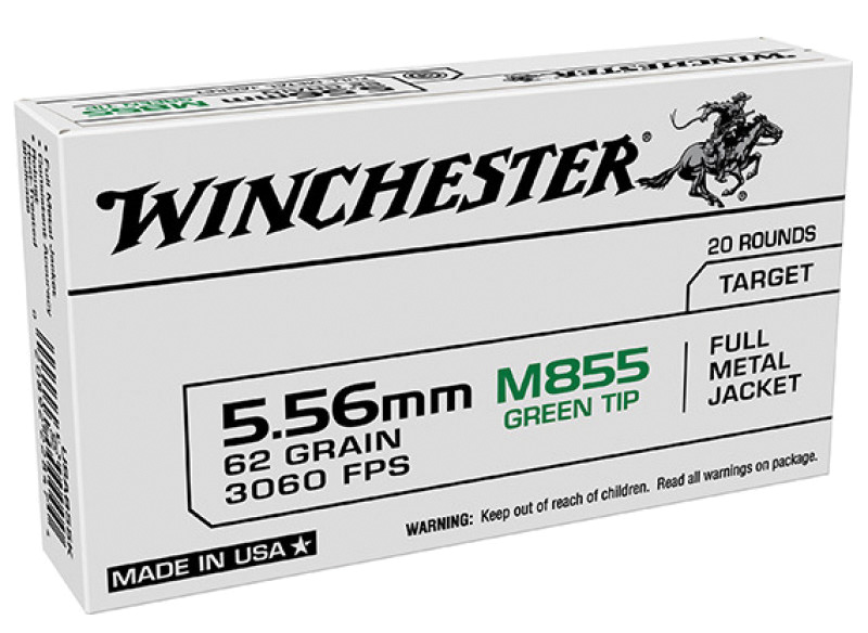 Winchester 5.56 62gr M855 Ammunition 20 Rounds
